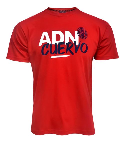 Remera Infantil Estampada San Lorenzo de Almagro ADN Cuervo roja